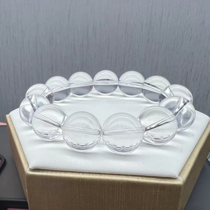 Collection - level Brazilian Natural White Crystal Bracelet - Image 4