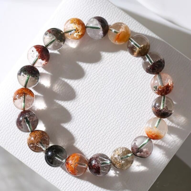 Natural colorful phantom crystal bracelet - Image 5