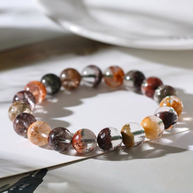 Natural colorful phantom crystal bracelet - Image 2