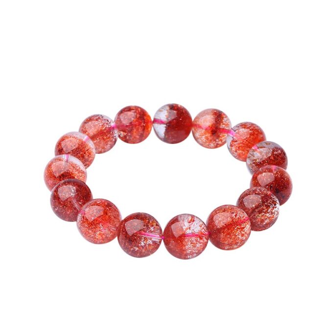 Highly treasured and premium - grade Golden Strawberry Quartz Bracelet from Madagascar - Image 3