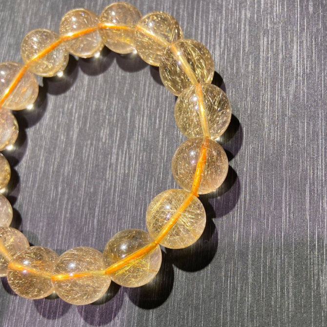 Natural Venus Rutilated Quartz Bracelet - Image 2
