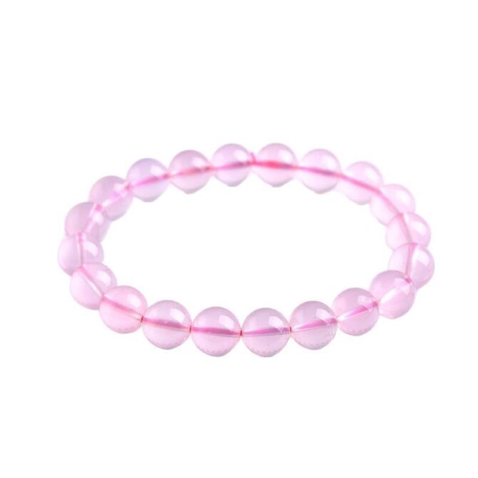 Peach Blossom Pink Crystal Bracelet, Natural Mozambique Star Pink Crystal Bracelet - Image 5